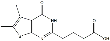 4-{5,6-dimethyl-4-oxo-3H,4H-thieno[2,3-d]pyrimidin-2-yl}butanoic acid 구조식 이미지