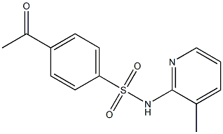 4-acetyl-N-(3-methylpyridin-2-yl)benzene-1-sulfonamide Structure