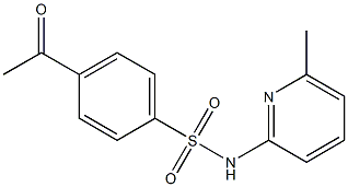4-acetyl-N-(6-methylpyridin-2-yl)benzene-1-sulfonamide Structure
