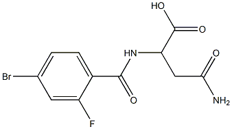 4-amino-2-[(4-bromo-2-fluorobenzoyl)amino]-4-oxobutanoic acid Structure