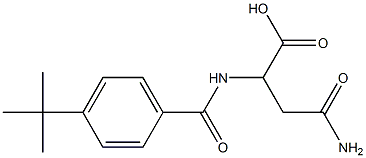 4-amino-2-[(4-tert-butylbenzoyl)amino]-4-oxobutanoic acid 구조식 이미지