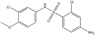 4-amino-2-chloro-N-(3-chloro-4-methoxyphenyl)benzene-1-sulfonamide 구조식 이미지