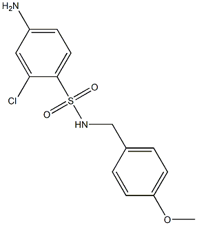 4-amino-2-chloro-N-[(4-methoxyphenyl)methyl]benzene-1-sulfonamide 구조식 이미지
