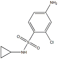 4-amino-2-chloro-N-cyclopropylbenzene-1-sulfonamide Structure