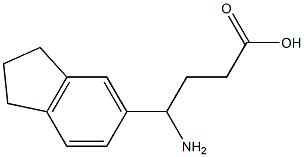 4-amino-4-(2,3-dihydro-1H-inden-5-yl)butanoic acid 구조식 이미지