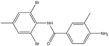 4-amino-N-(2,6-dibromo-4-methylphenyl)-3-methylbenzamide 구조식 이미지