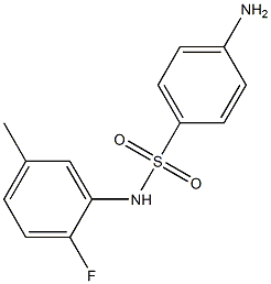 4-amino-N-(2-fluoro-5-methylphenyl)benzene-1-sulfonamide 구조식 이미지