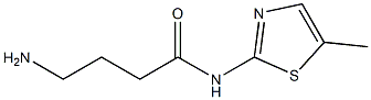 4-amino-N-(5-methyl-1,3-thiazol-2-yl)butanamide Structure