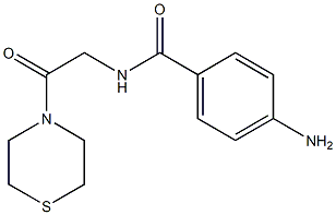 4-amino-N-[2-oxo-2-(thiomorpholin-4-yl)ethyl]benzamide 구조식 이미지