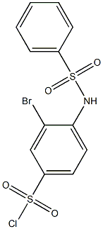 4-benzenesulfonamido-3-bromobenzene-1-sulfonyl chloride 구조식 이미지