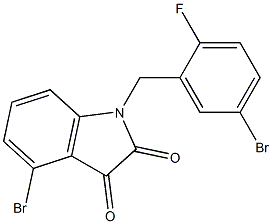 4-bromo-1-[(5-bromo-2-fluorophenyl)methyl]-2,3-dihydro-1H-indole-2,3-dione 구조식 이미지