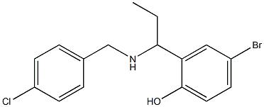 4-bromo-2-(1-{[(4-chlorophenyl)methyl]amino}propyl)phenol 구조식 이미지