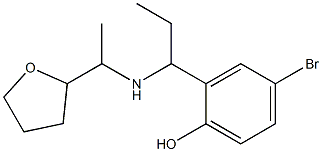 4-bromo-2-(1-{[1-(oxolan-2-yl)ethyl]amino}propyl)phenol 구조식 이미지