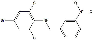 4-bromo-2,6-dichloro-N-[(3-nitrophenyl)methyl]aniline 구조식 이미지