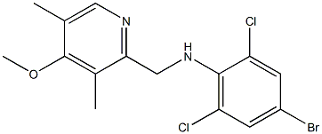 4-bromo-2,6-dichloro-N-[(4-methoxy-3,5-dimethylpyridin-2-yl)methyl]aniline 구조식 이미지