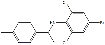 4-bromo-2,6-dichloro-N-[1-(4-methylphenyl)ethyl]aniline Structure