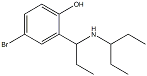 4-bromo-2-[1-(pentan-3-ylamino)propyl]phenol Structure