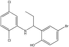 4-bromo-2-{1-[(2,5-dichlorophenyl)amino]propyl}phenol Structure