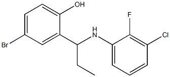 4-bromo-2-{1-[(3-chloro-2-fluorophenyl)amino]propyl}phenol Structure