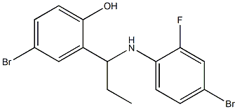 4-bromo-2-{1-[(4-bromo-2-fluorophenyl)amino]propyl}phenol Structure