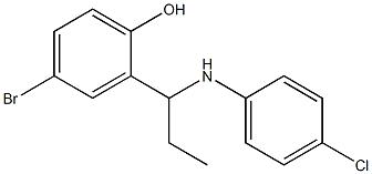 4-bromo-2-{1-[(4-chlorophenyl)amino]propyl}phenol 구조식 이미지