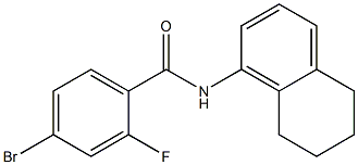 4-bromo-2-fluoro-N-(5,6,7,8-tetrahydronaphthalen-1-yl)benzamide 구조식 이미지