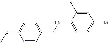 4-bromo-2-fluoro-N-[(4-methoxyphenyl)methyl]aniline Structure