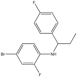 4-bromo-2-fluoro-N-[1-(4-fluorophenyl)propyl]aniline 구조식 이미지