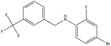 4-bromo-2-fluoro-N-{[3-(trifluoromethyl)phenyl]methyl}aniline Structure