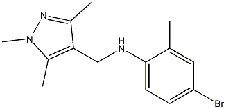 4-bromo-2-methyl-N-[(1,3,5-trimethyl-1H-pyrazol-4-yl)methyl]aniline Structure