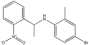 4-bromo-2-methyl-N-[1-(2-nitrophenyl)ethyl]aniline Structure