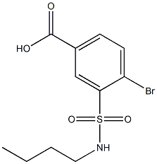 4-bromo-3-(butylsulfamoyl)benzoic acid 구조식 이미지