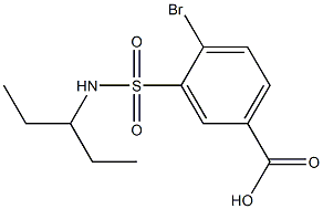 4-bromo-3-(pentan-3-ylsulfamoyl)benzoic acid 구조식 이미지