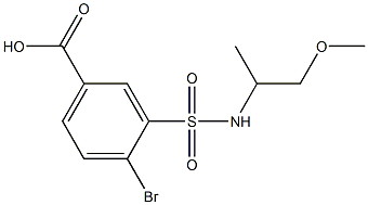 4-bromo-3-[(1-methoxypropan-2-yl)sulfamoyl]benzoic acid 구조식 이미지