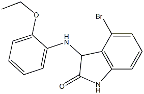 4-bromo-3-[(2-ethoxyphenyl)amino]-2,3-dihydro-1H-indol-2-one 구조식 이미지