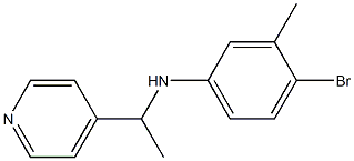 4-bromo-3-methyl-N-[1-(pyridin-4-yl)ethyl]aniline 구조식 이미지