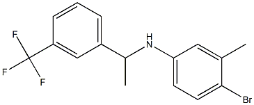 4-bromo-3-methyl-N-{1-[3-(trifluoromethyl)phenyl]ethyl}aniline 구조식 이미지