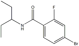 4-bromo-N-(1-ethylpropyl)-2-fluorobenzamide Structure