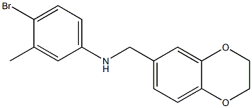 4-bromo-N-(2,3-dihydro-1,4-benzodioxin-6-ylmethyl)-3-methylaniline Structure