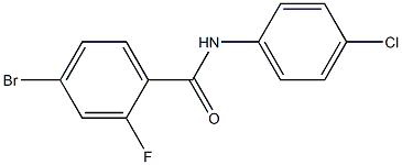 4-bromo-N-(4-chlorophenyl)-2-fluorobenzamide 구조식 이미지