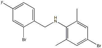 4-bromo-N-[(2-bromo-4-fluorophenyl)methyl]-2,6-dimethylaniline Structure