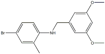 4-bromo-N-[(3,5-dimethoxyphenyl)methyl]-2-methylaniline Structure