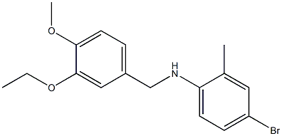 4-bromo-N-[(3-ethoxy-4-methoxyphenyl)methyl]-2-methylaniline Structure