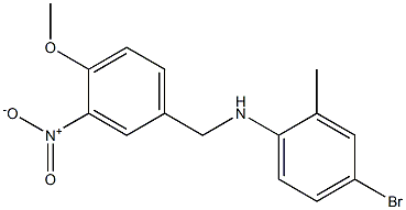 4-bromo-N-[(4-methoxy-3-nitrophenyl)methyl]-2-methylaniline 구조식 이미지
