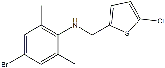 4-bromo-N-[(5-chlorothiophen-2-yl)methyl]-2,6-dimethylaniline Structure