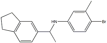 4-bromo-N-[1-(2,3-dihydro-1H-inden-5-yl)ethyl]-3-methylaniline Structure