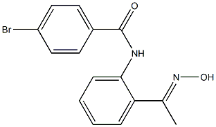 4-bromo-N-{2-[(1E)-N-hydroxyethanimidoyl]phenyl}benzamide 구조식 이미지
