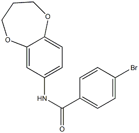 4-bromo-N-3,4-dihydro-2H-1,5-benzodioxepin-7-ylbenzamide 구조식 이미지