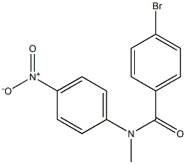 4-bromo-N-methyl-N-(4-nitrophenyl)benzamide Structure