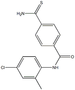 4-carbamothioyl-N-(4-chloro-2-methylphenyl)benzamide 구조식 이미지
